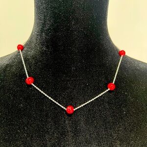 Honora Cultured Pearl 8.0mm Stainless Steel Adjustable Station Necklace